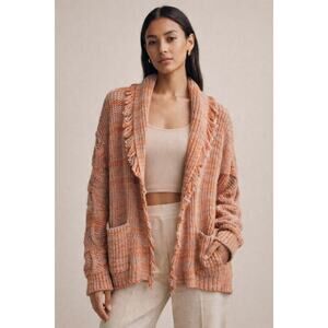 Jonathan Simkhai Fisherman Fringe Cardigan Sweater